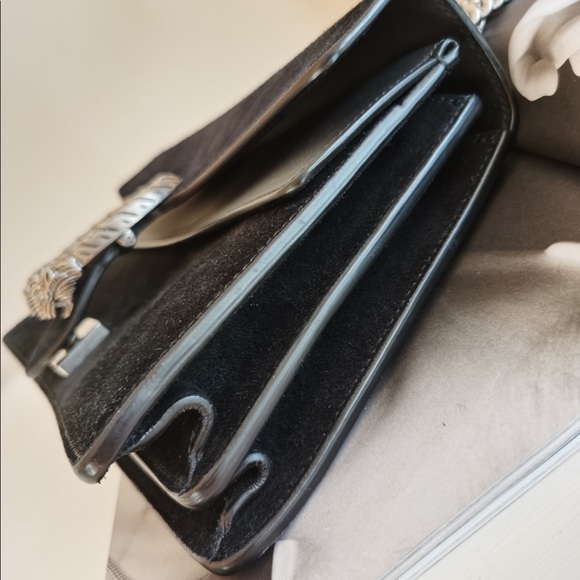 GUCCI Suede Small Dionysus Shoulder Bag Black - Picture 7 of 8